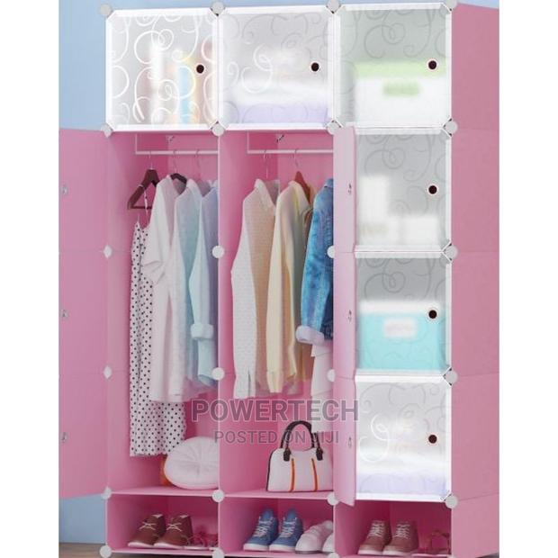 Plastic Wardrobe-Pink Colour - main view