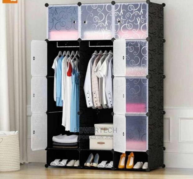 Black Plastic Wardrobe; - main view