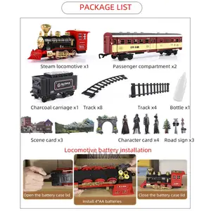 Electric Train Rail G Set Track Model Toy Baby Railway Light