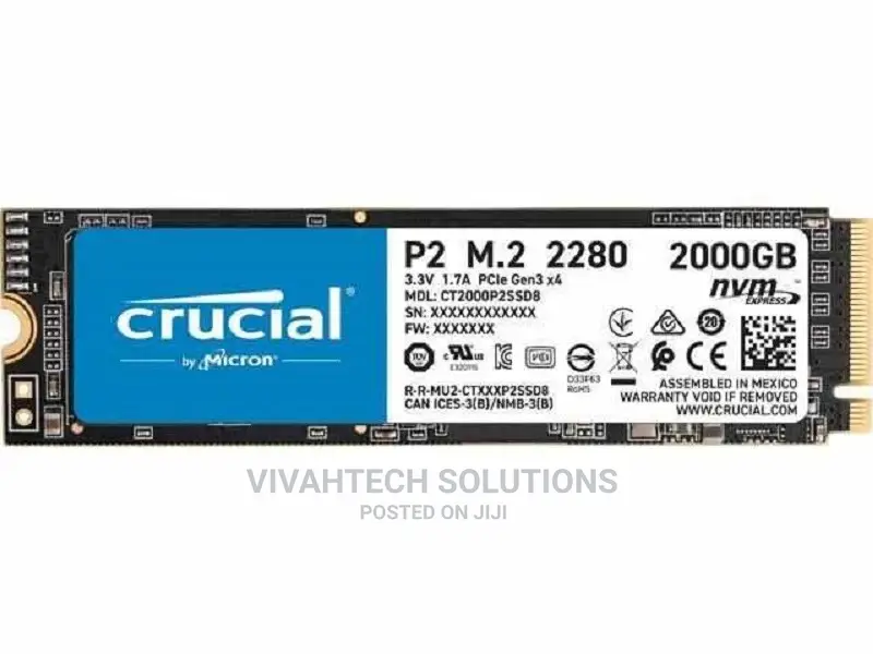 Crucial P2 2tb 3D Nand Nvme Pcie M.2 Ssd