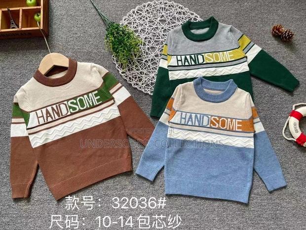 High Quality Warm Kids Unisex Turkey Sweater - thumbnail 7