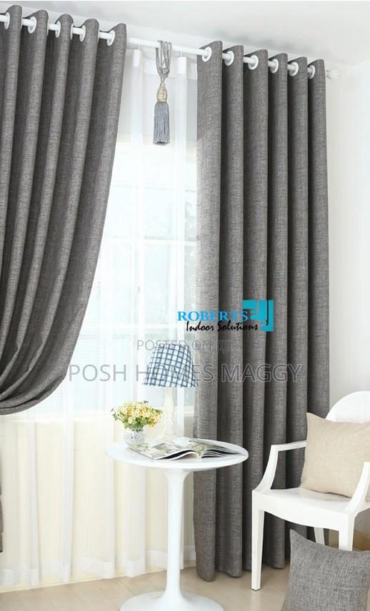 Grey Linen Curtains and Sheer - main view