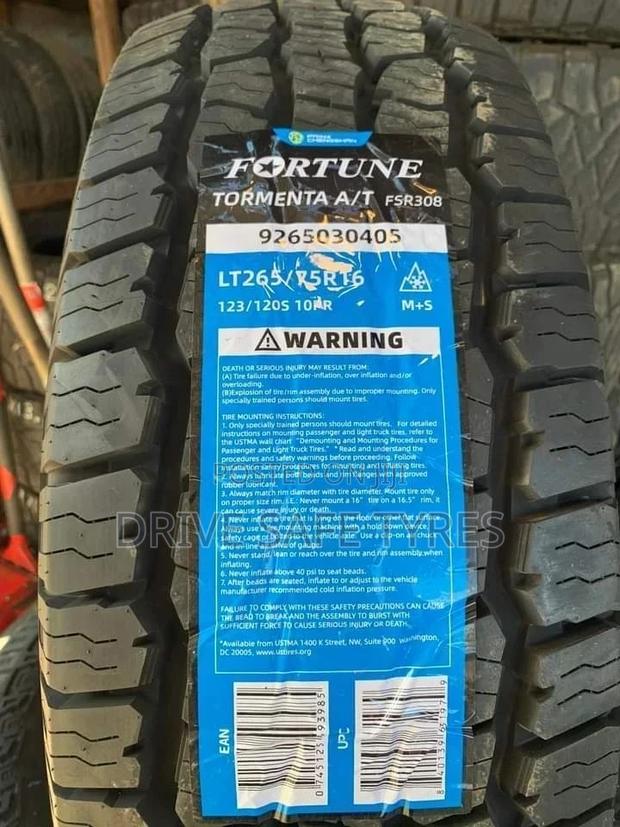 265/75 R16 Brand New Fortune Tyre( Allterrain)
