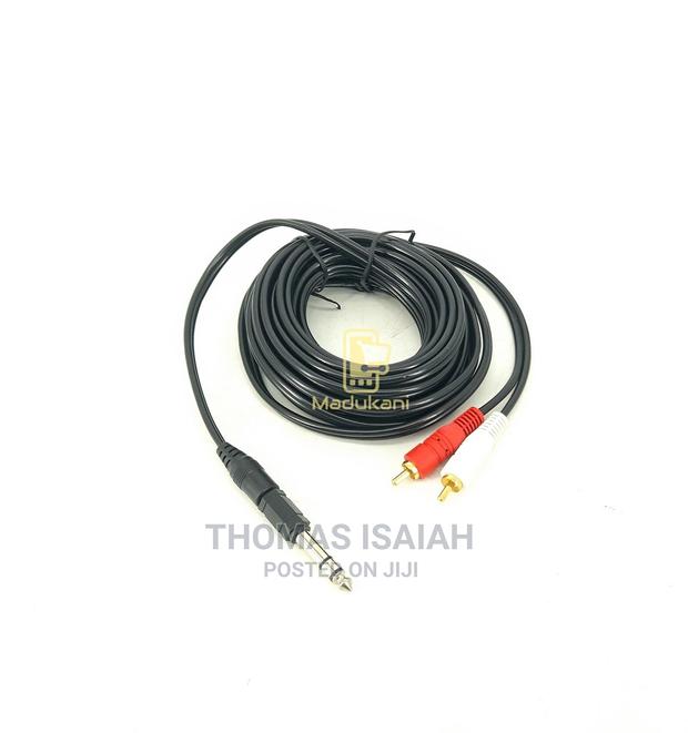 5m RCA to 3.5mm Jack Cable With 6.5mm Jack Adapter - thumbnail 3