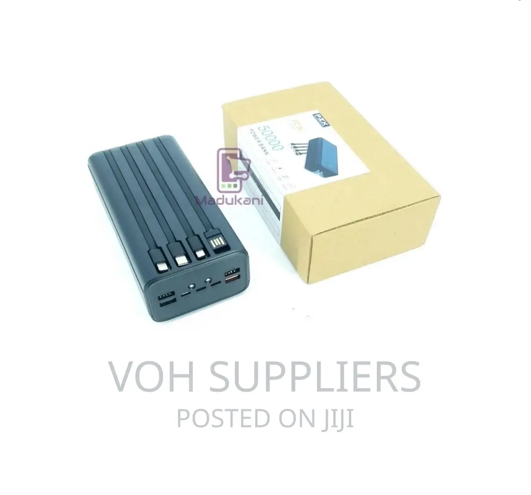 50000mah Power Bank 4 Cables 4 Inputs 7 High-Capacity