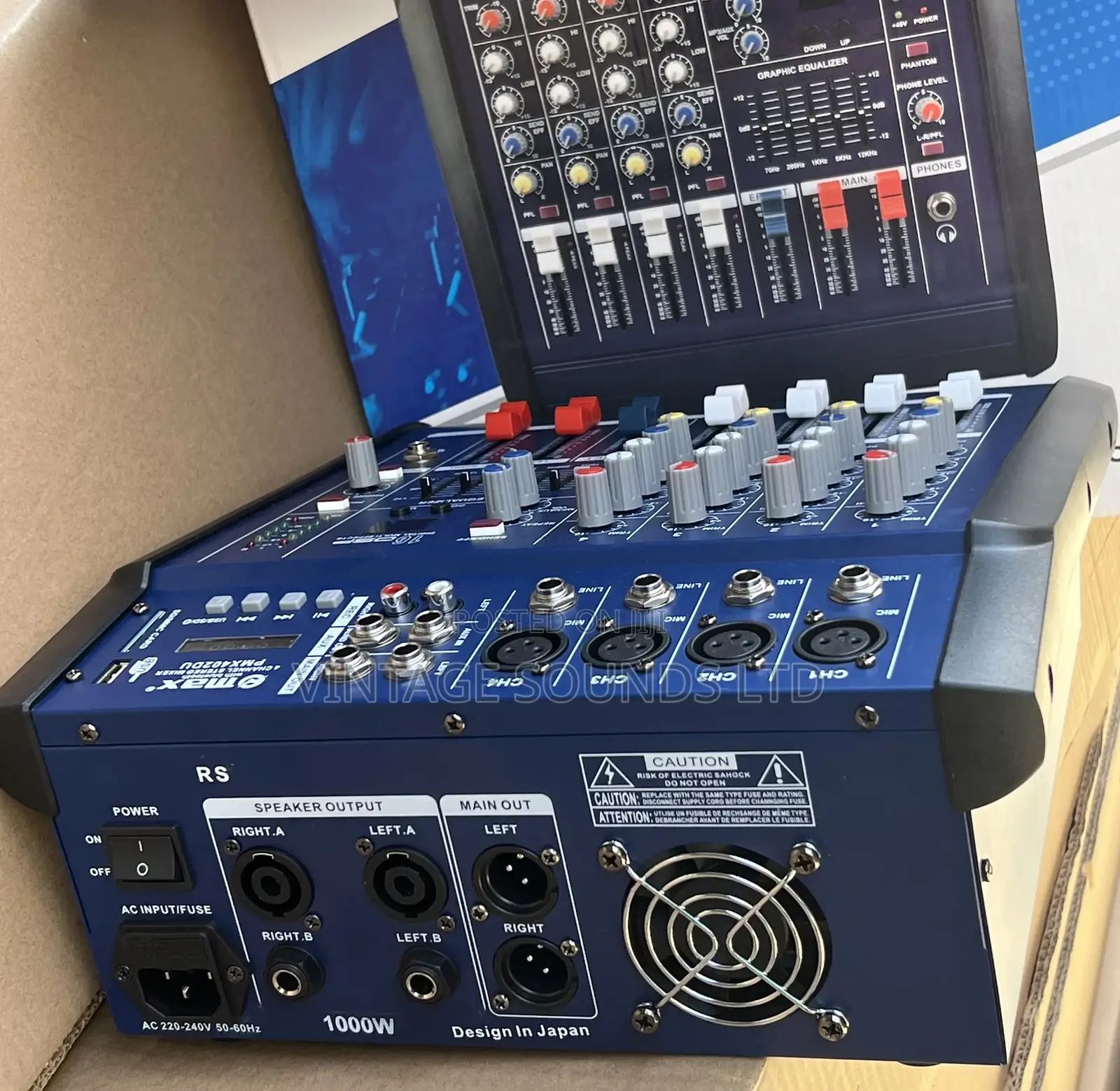 Powered Mixer Max 4channel USB Bluetooth