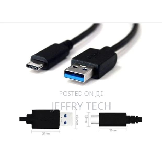 Type C Male to USB 3.0 a Male Charging and Data Cable - 1m - thumbnail 2