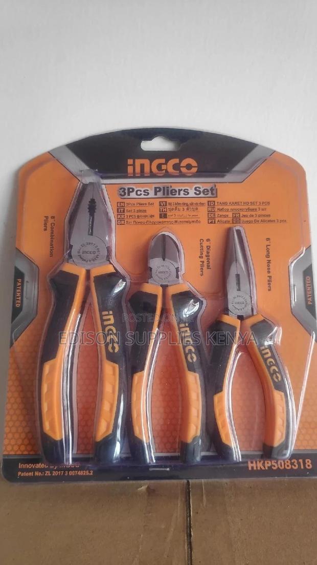 Pliers Set Ingco 3pcs Combination Long Nose Cutting Pliers - main view