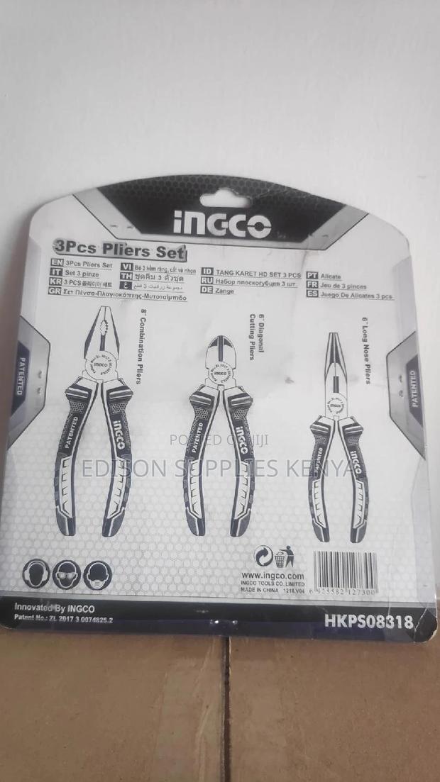 Pliers Set Ingco 3pcs Combination Long Nose Cutting Pliers - thumbnail 2