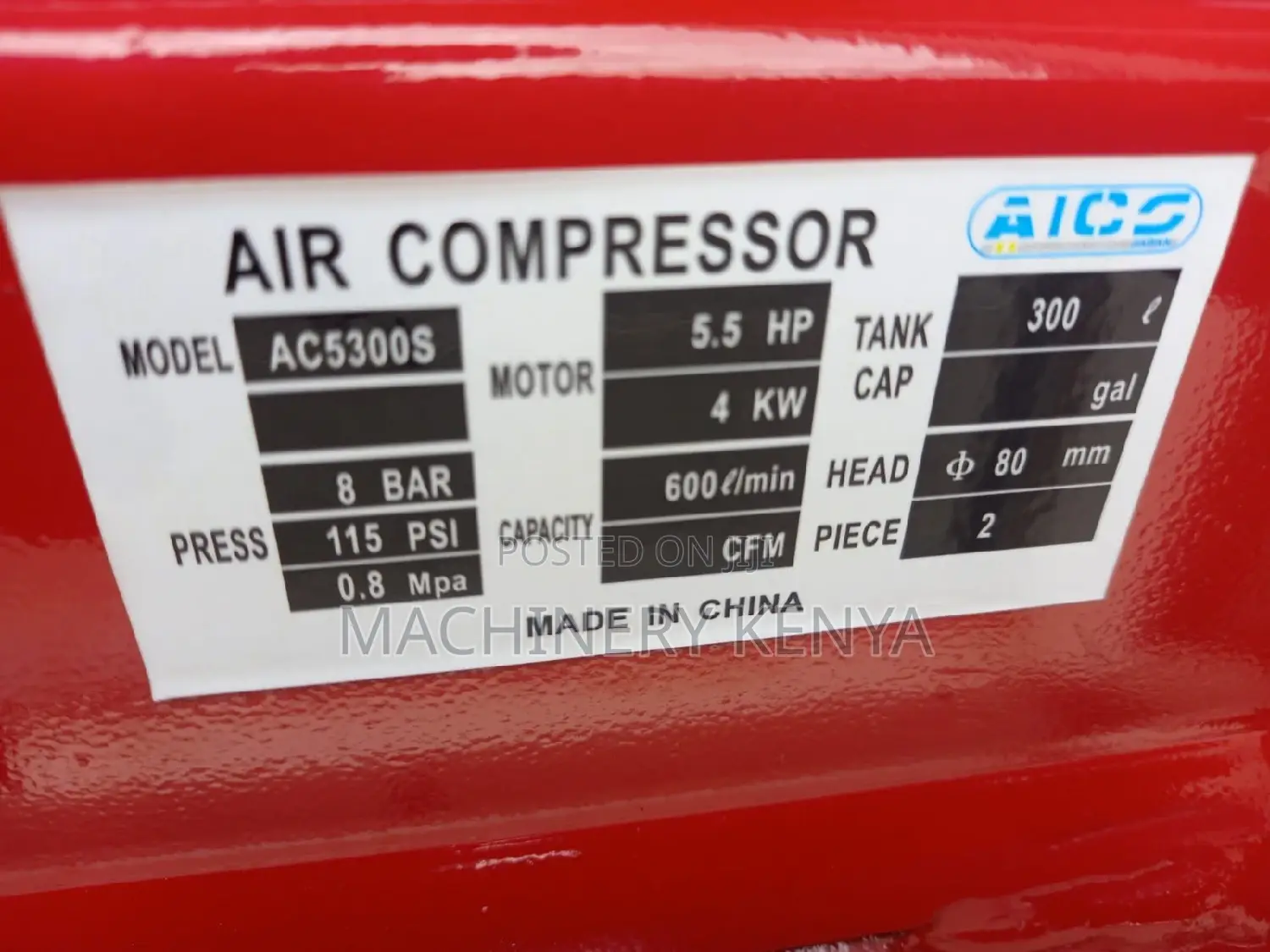 5hp 300l Air Compressor -Three Phase