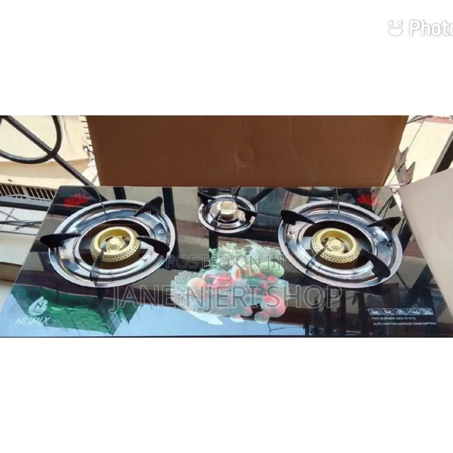 Natural Glasstop 3 Burner Cooker