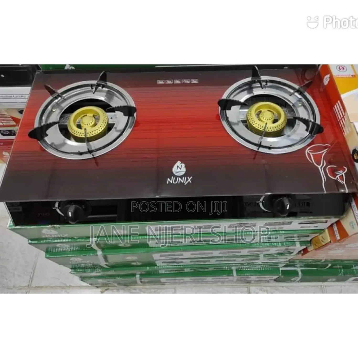 Glass Top Nunix 2 Burner
