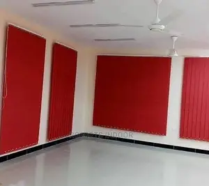 Maroon Vertical Window Blinds
