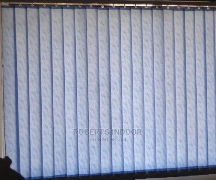 Blue Vertical Window Blinds
