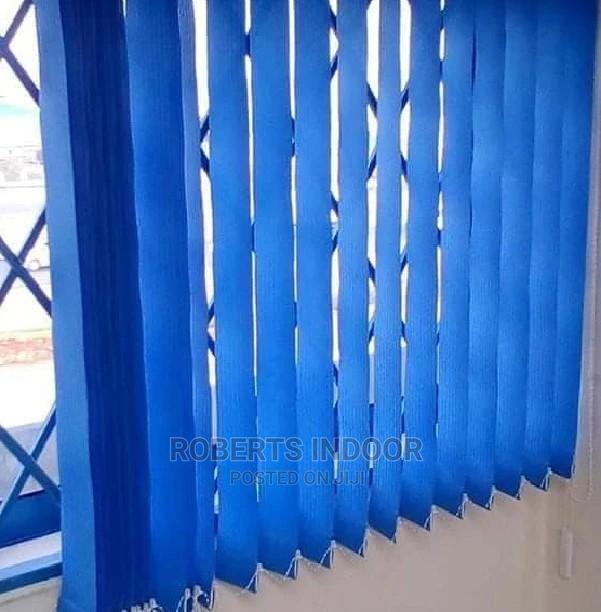 Navy Blue Vertical Window Blinds - main view