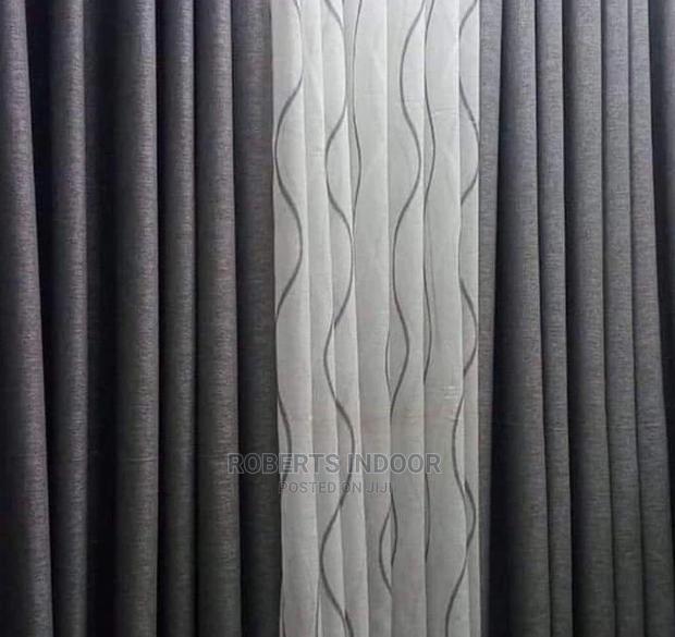 Charcoal Grey Elegant House Curtain - main view