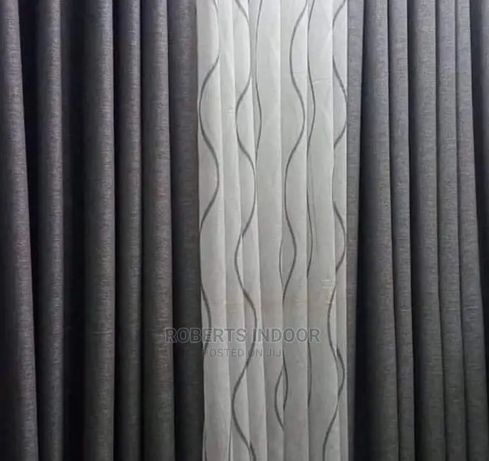 Charcoal Grey Elegant House Curtain