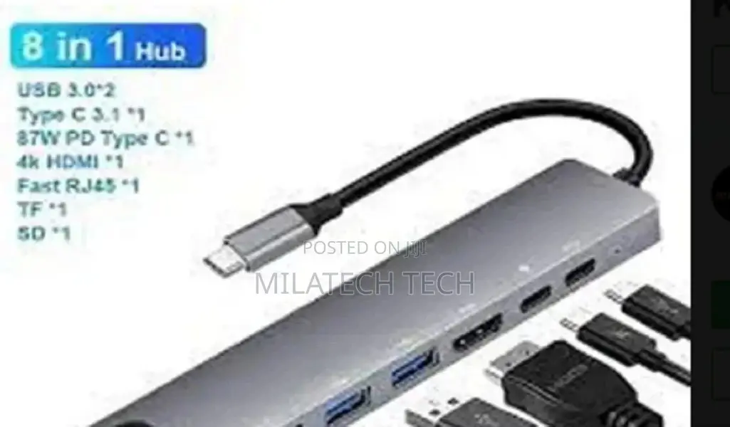 Optimum Quality 8-In-1 USB 3.0 Type-C Hub to HDMI Adapter
