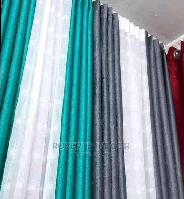Elegant Grey and Turquoise Curtain