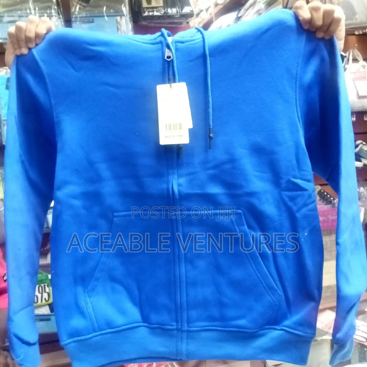Blue Hoods With Zip