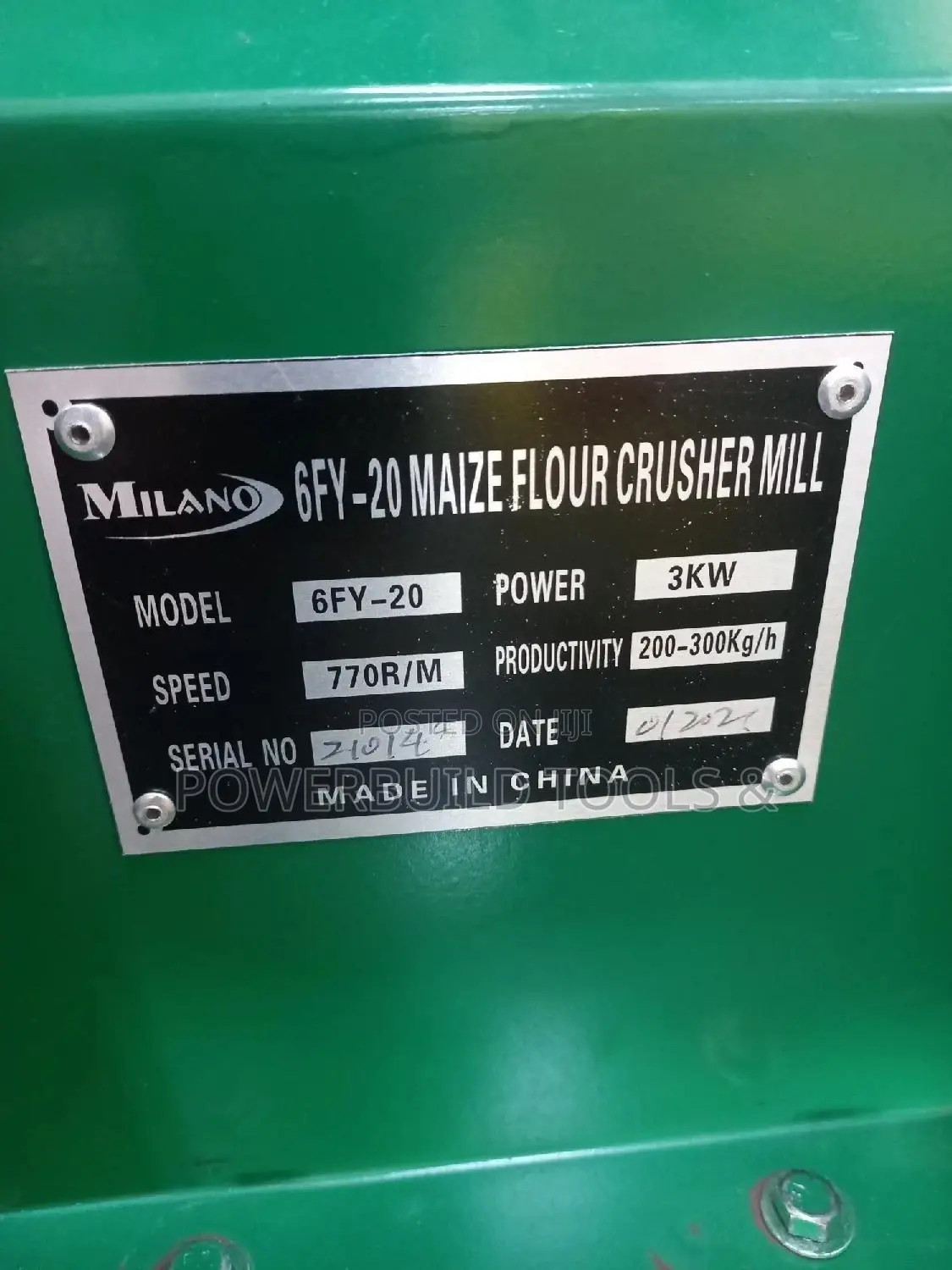 Complete Milano Grade 1 Rollermill(6fy35) With Precrusher