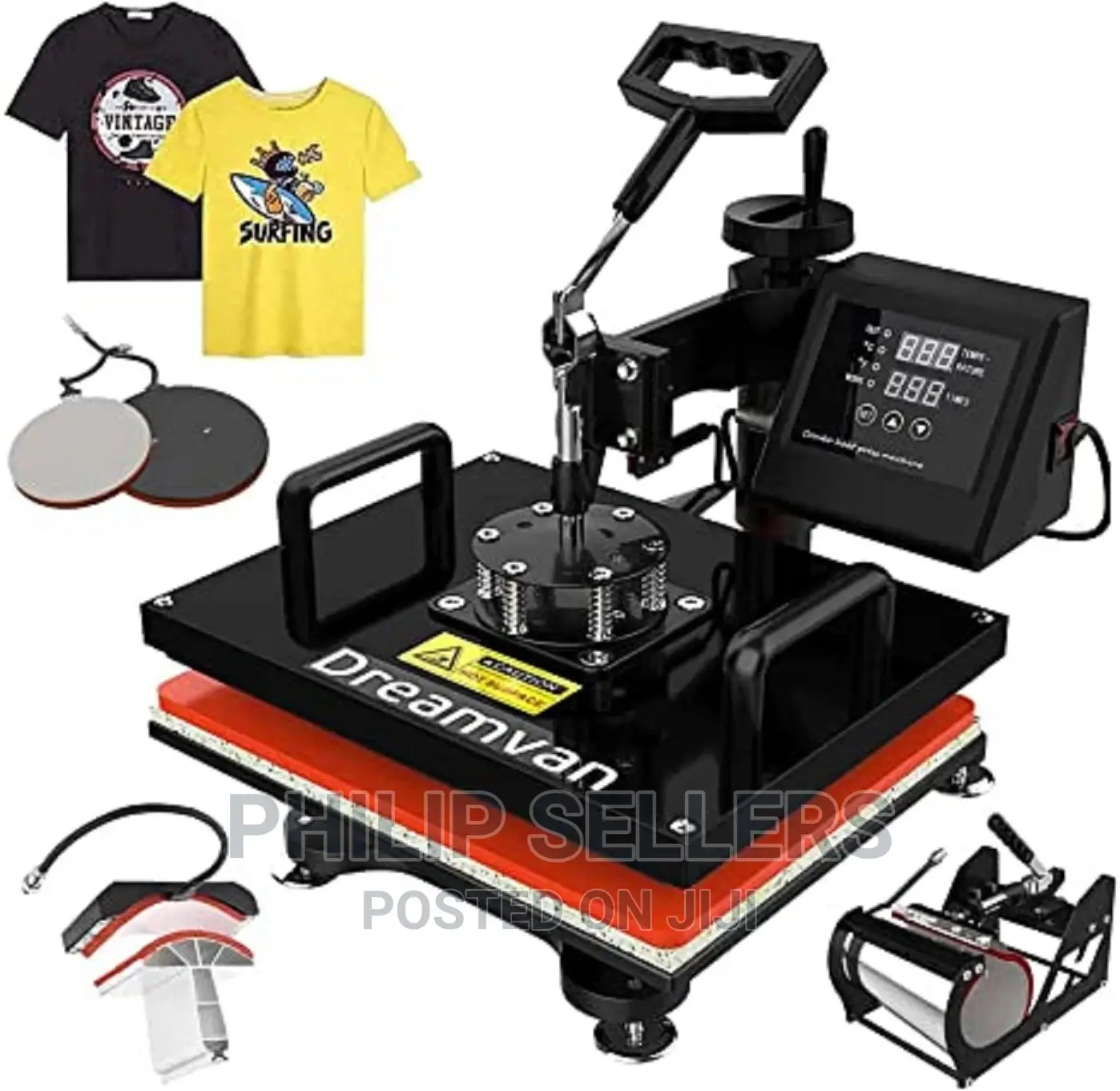 5 in 1 Heat Press, T-Shirt Heat Press Machine With 360°