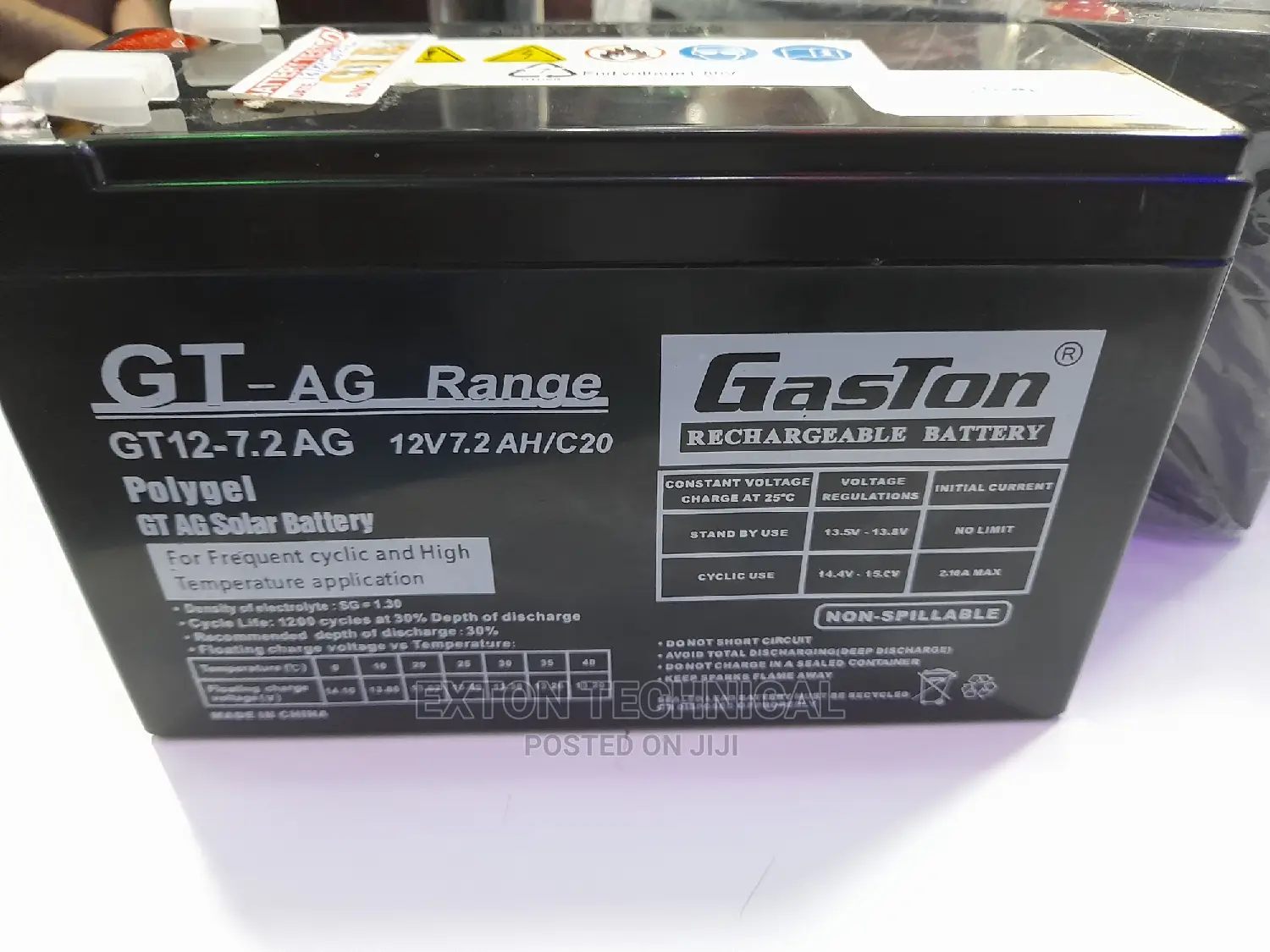 Gaston Battery for Back Up 12v