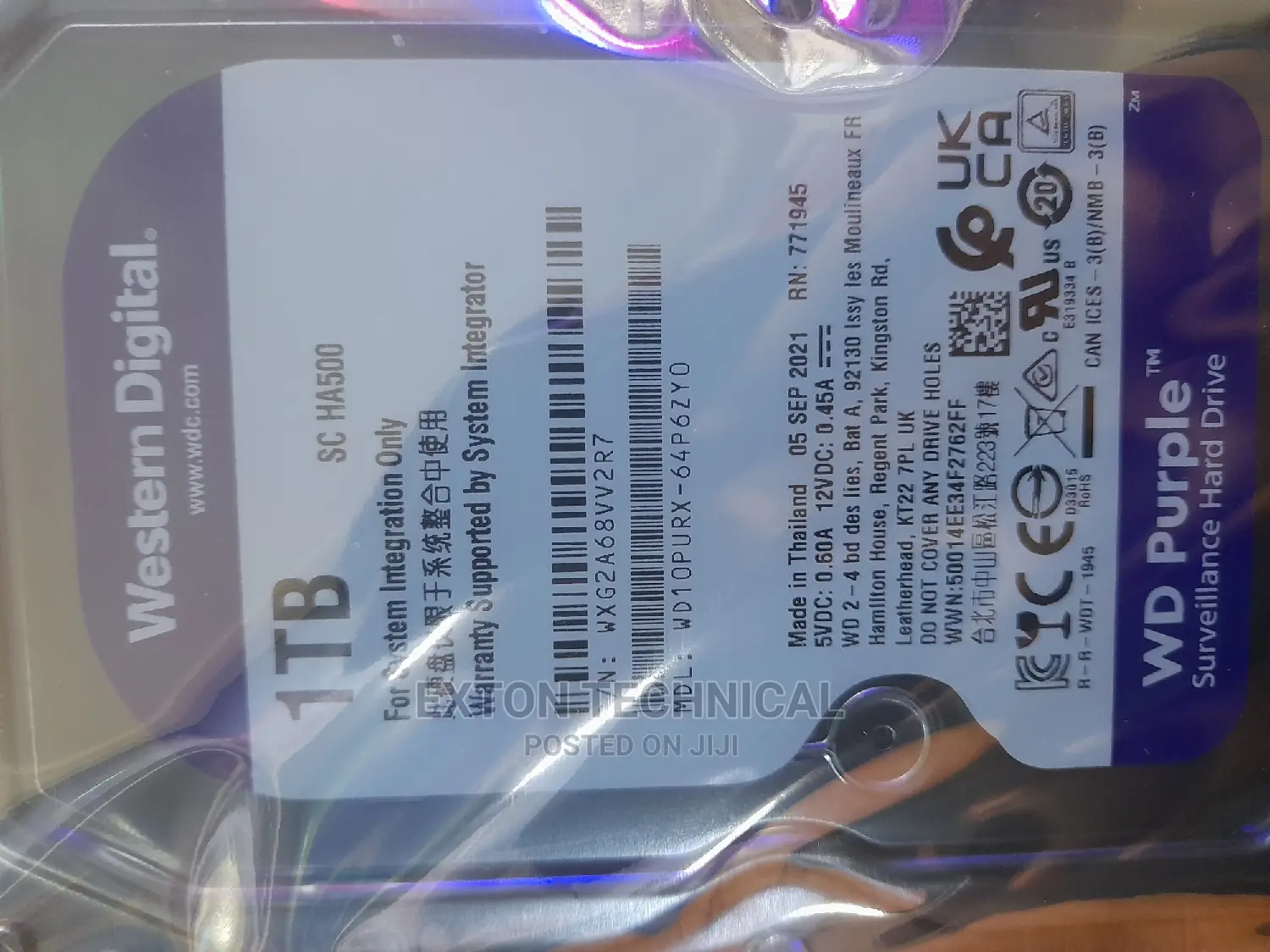 Harddisk 1tb for Surveillance Wd