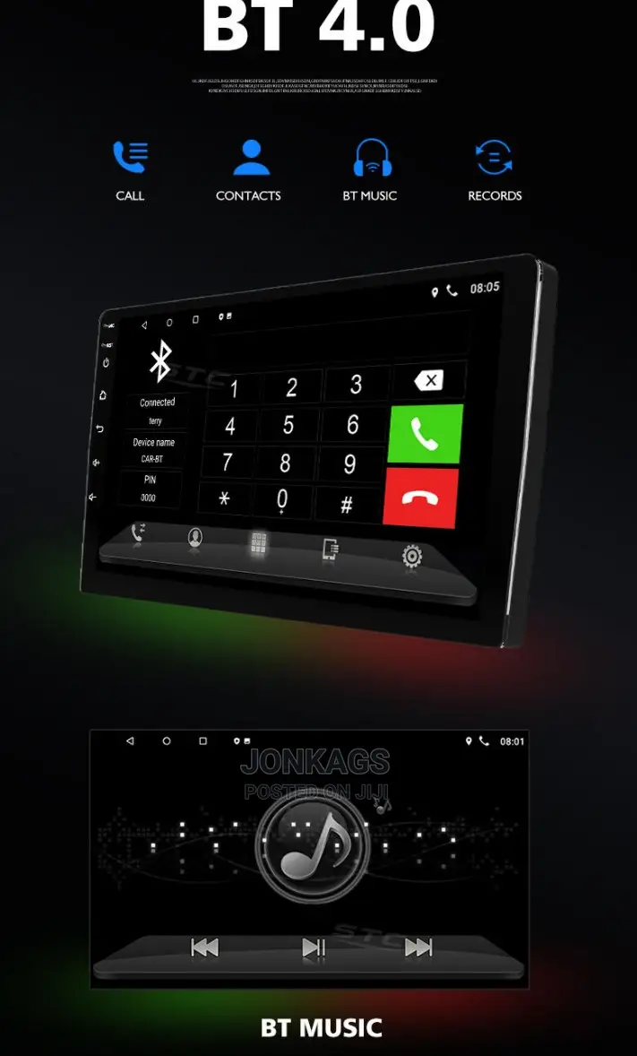 10 Inche Car Android Bluetooth/Wifi/Place Google