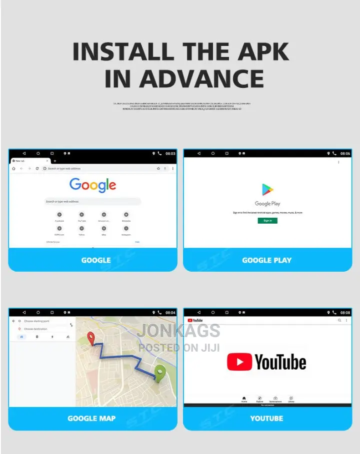 10 Inche Car Android Bluetooth/Wifi/Place Google