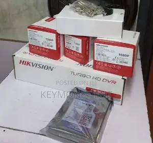 Hikvision 4cctv Camera Kit 2mp 100M, 500gb
