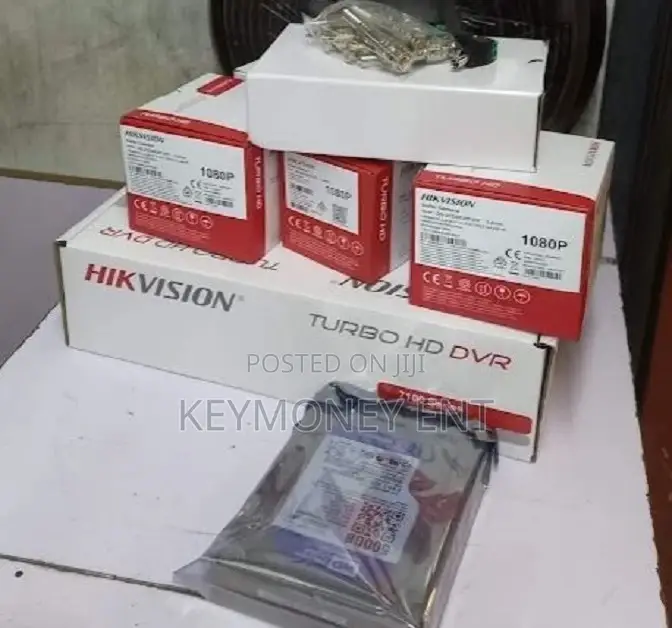 Hikvision 4cctv Camera Kit 2mp 100M, 500gb