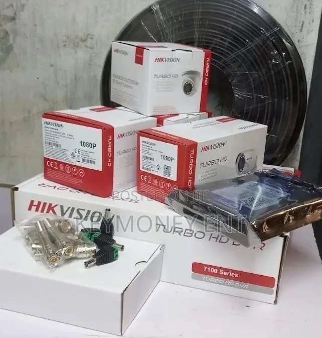 4CCTV Cameras (Dome/Bullet) Hikvision 1080p Complete Kit