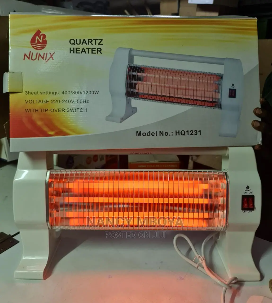Nunix 3 Heat Setting Quartz Room Heater