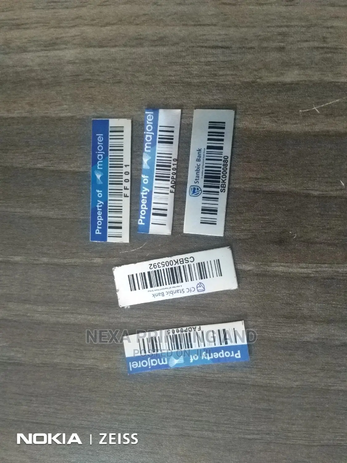 Aluminium Asset Tags