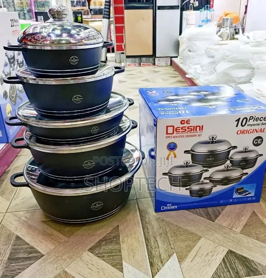 10 PCS Dessini Black Cookware