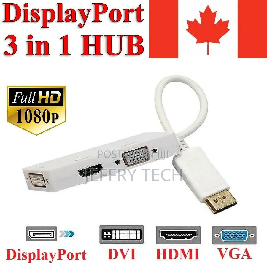 Display Port to HDMI VGA DVI Adapter Converter Thunderbolt D