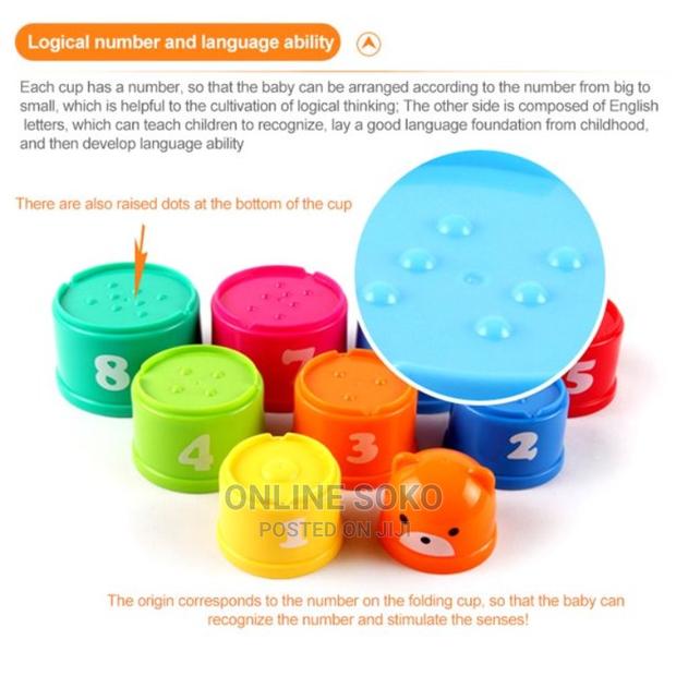 Kids Stacking Nesting Cups Early Educational Baby Toys - thumbnail 6