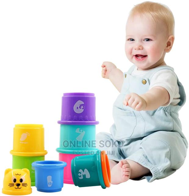 Kids Stacking Nesting Cups Early Educational Baby Toys - main view
