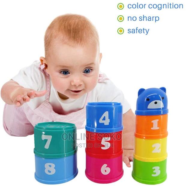 Kids Stacking Nesting Cups Early Educational Baby Toys - thumbnail 3