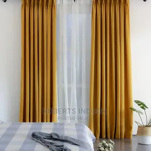 Mustard Yellow Elegant House Curtain