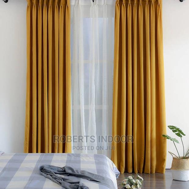 Mustard Yellow Elegant House Curtain - main view