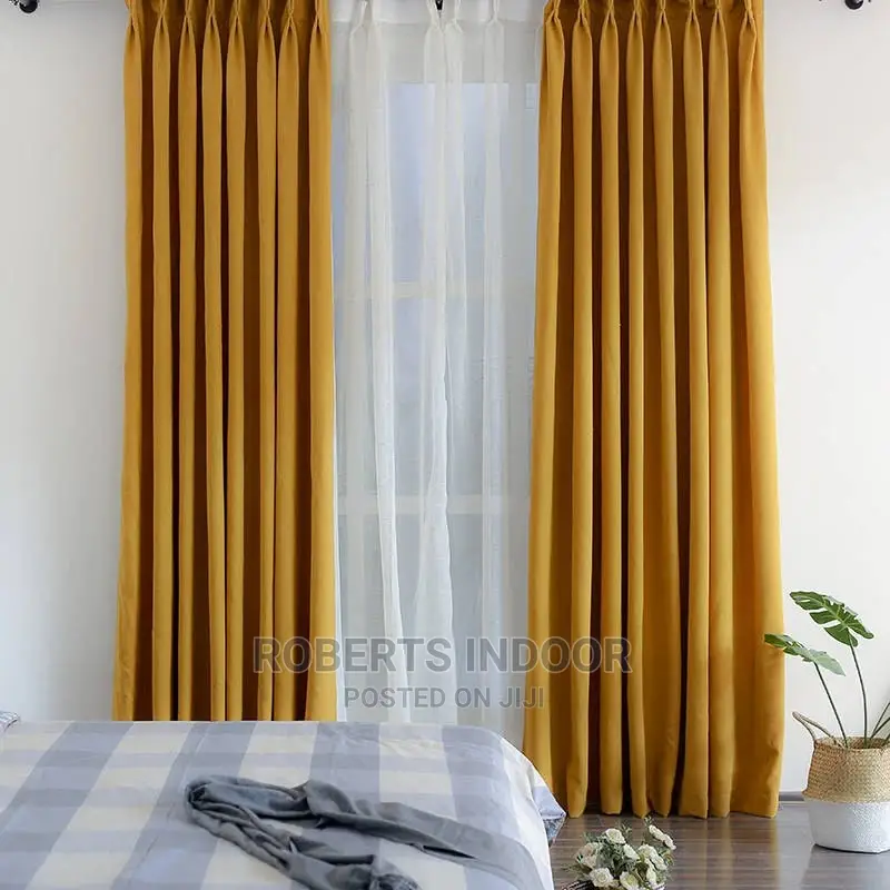 Mustard Yellow Elegant House Curtain