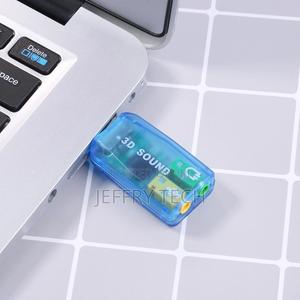 External USB Sound Card 3D Audio Headset Microphone Adapter - thumbnail 2