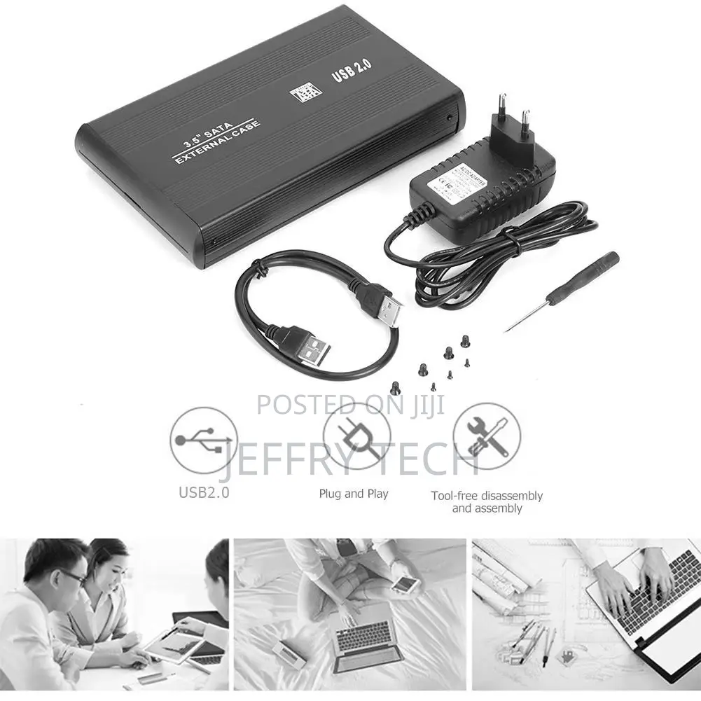 3.5 Inch Hard Disk Drive Case SATA to USB2.0 Adapter Externa