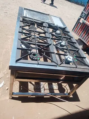 Combined Griddle and Six Burner