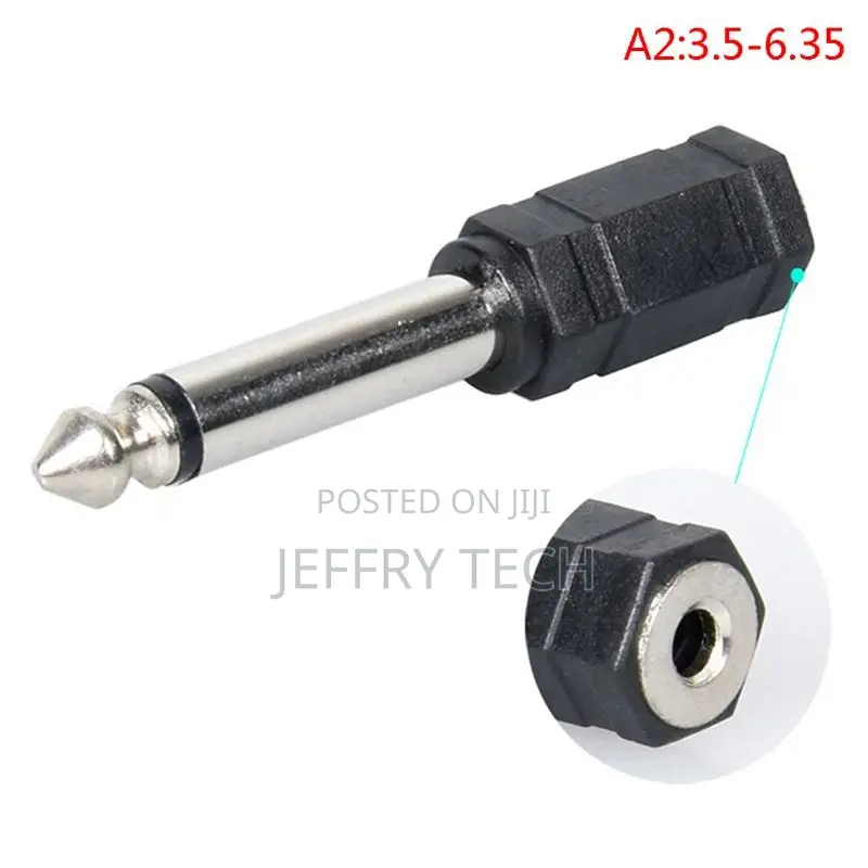 3.5mm Male to 6.5mm Female Adapter 3.5 Plug to 6.5 Jack Ster