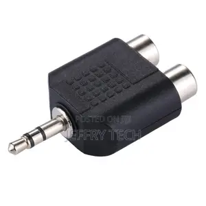 RCA Female to 3.5 MM Male Jack Audio Y Adapter