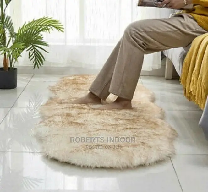 Beige Faux Fur Carpet