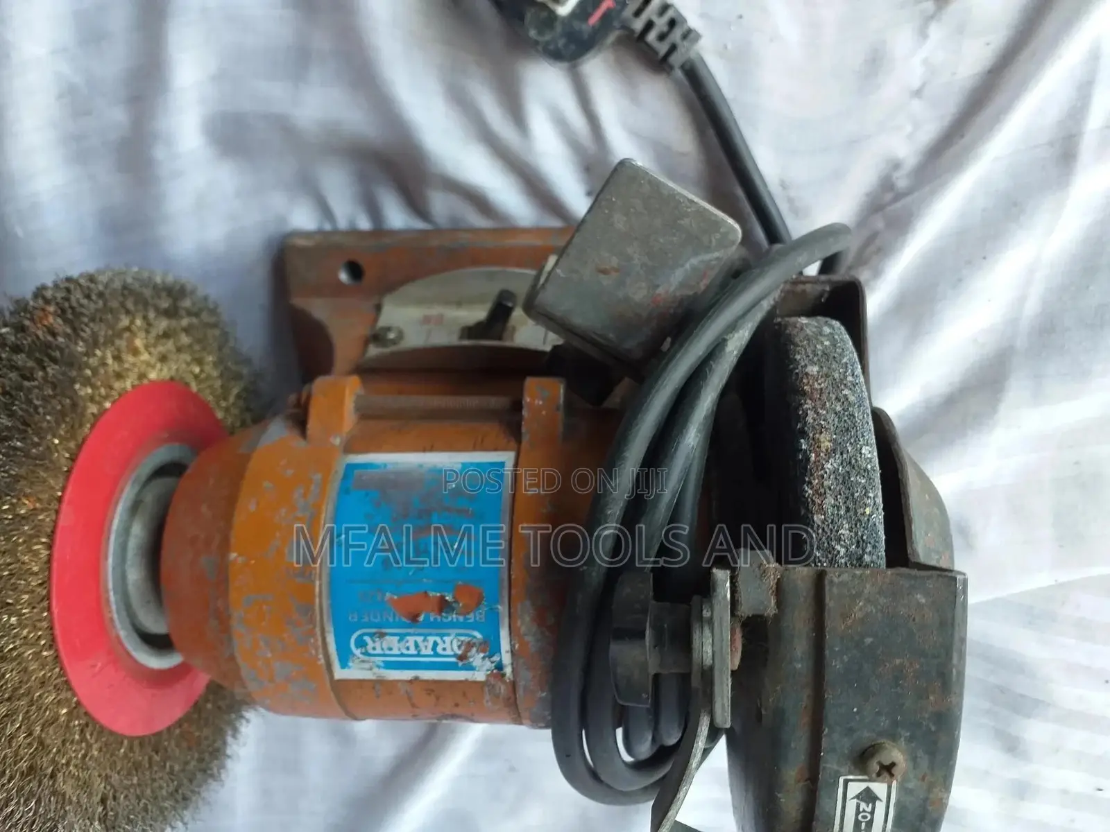 Grinder - Bench Grinder, 240v, 650w Draper, Wire Brush Ex-Uk